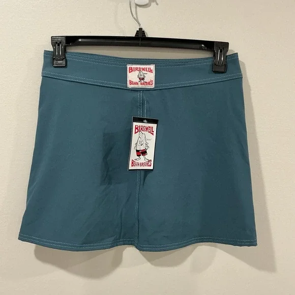 Birdwell Britches Skirt Women's Medium Blue Wrap Swim Cover Up California NEW - Picture 4 of 4